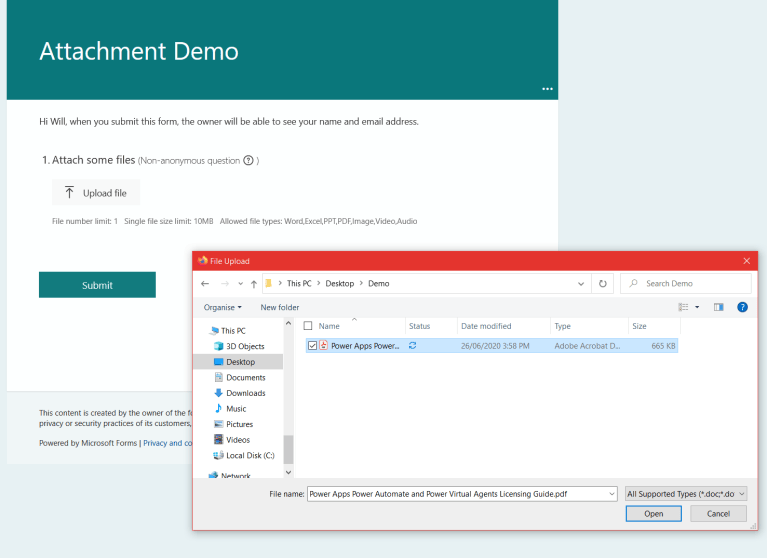 Processing Microsoft Forms File Upload in Power Automate – William's IT ...